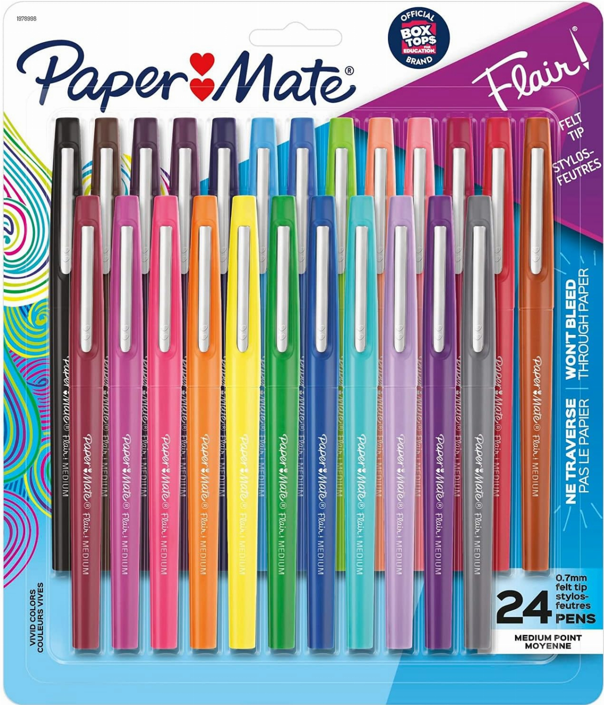 Paper Mate Ballpoint Pen, Profile Retractable Pen, Medium Point (1.0mm), Black, 12 Count