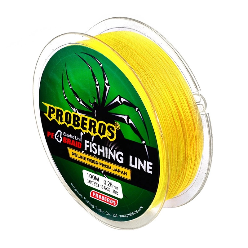 1-2 วัน (ส่งไว ราคาส่ง) สาย PE ถัก 4  สีเทา, สีฟ้า,สีแดง,สีเหลือง,สีเขียว เหนียว ทน ยาว 100 เมตร  [ Super Thailand] Fishing line wire Proberos