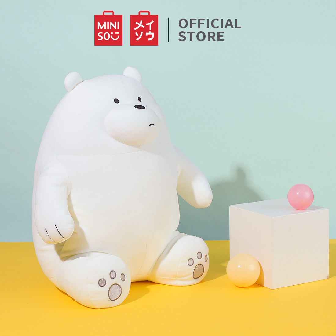 MINISO ตุ๊กตาหมอนข้างแบบนั่ง We Bare Bears