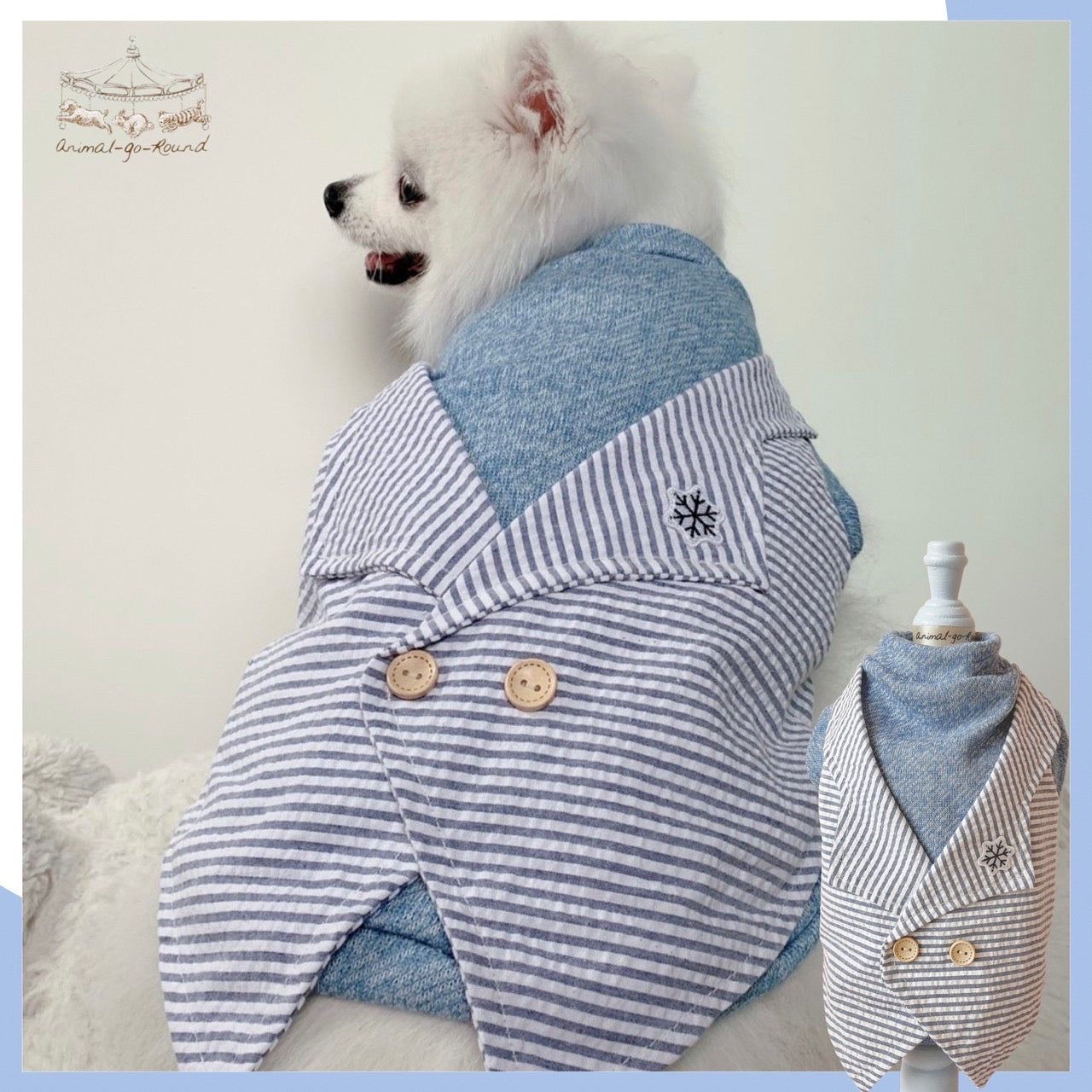Animal-Go-Round เสื้อผ้าเครื่องแต่งกาย สัตว์เลี้ยง, หมา, แมว, สุนัข รุ่น Smith-Blue ราคา 590 บาท*ส่งฟรี