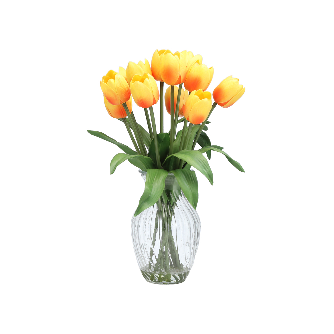 INDEX LIVING MALL THALIA 12 Tulips in vase - Orange/Clear ราคา 1,090 บาท*ส่งฟรี