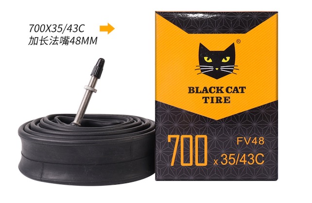 【COD】 Black Cat Inner Tube Mountain road folding bicycle tire inner tube 20/ 26/27.5/29/700c Presta Schrader Valve Tube Bike Tyre Butyl Rubber Tube Tire