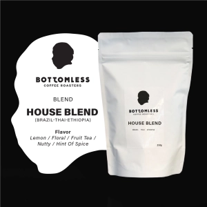 ภาพหน้าปกสินค้า[Bottomless] เมล็ดกาแฟคั่ว บอททอมเลส - House Blend (บราซิล-เอธิโอเปีย-ไทย) คั่วอ่อน ขนาด 250 กรัม ( House Blend (Brazil-Thai-Ethiopia) Roasted Coffee Beans - Light Roast roast ) (100% Arabica) ที่เกี่ยวข้อง