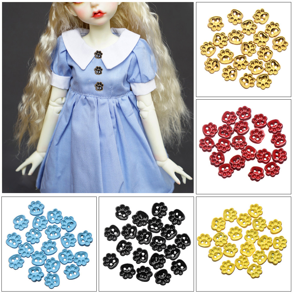 ARQEAR529453 20pcs 5mm 1/2 Eyes Holes 10 Colors Accessories Mini Buttons DIY Doll Clothes Dolls Clothing Sewing Metal Buckle