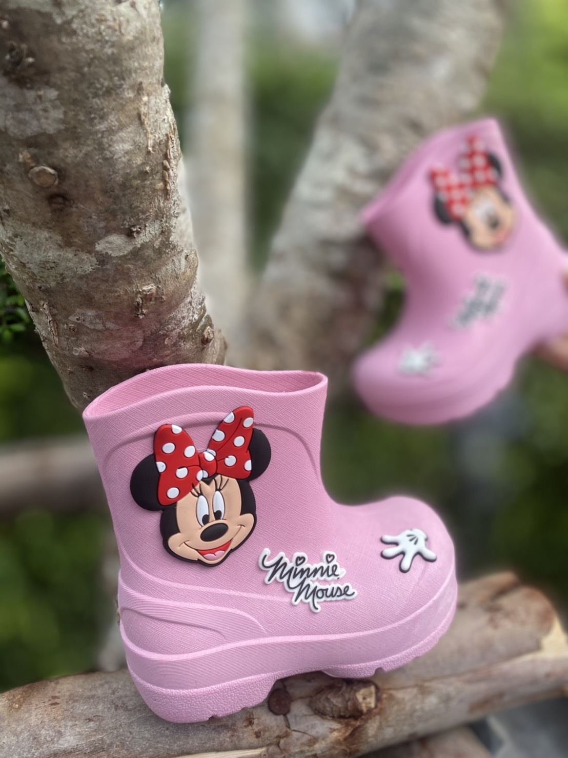 Toyswonderland รองเท้าเด็ก รองเท้าบูทเด็ก ลาย Minnie Mouse มินนี่ งานลิขสิทธิ์แท้ 100%