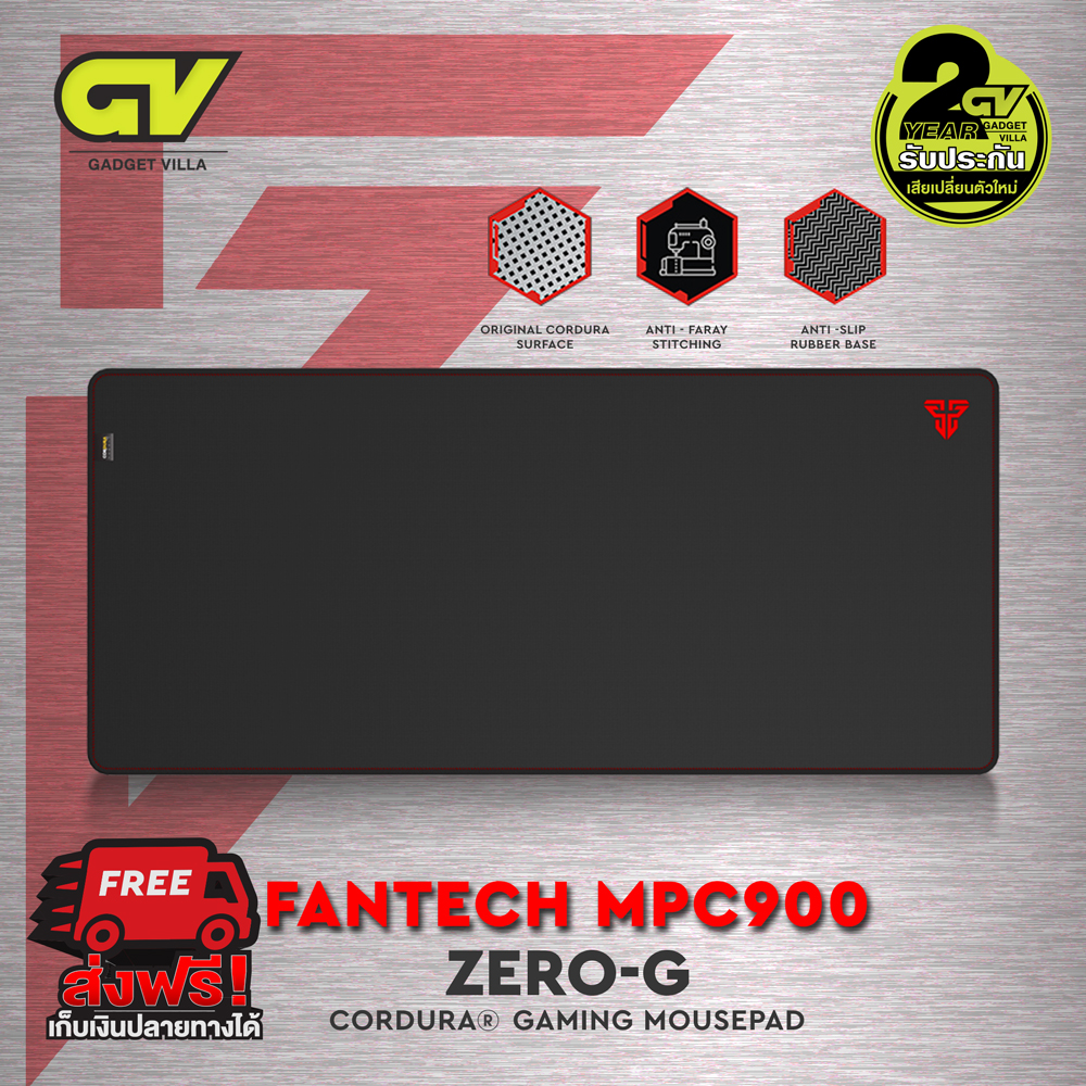 FANTECH MPC450 / MPC900 ZERO-G Cordura Gaming Mouse Pad แผ่นรองเม้าส์ เกมมิ่ง แบบสปีด พื้นยางกันลื่น แผ่นรองเมาส์ ขนาด 45cm. และ 90cm.
