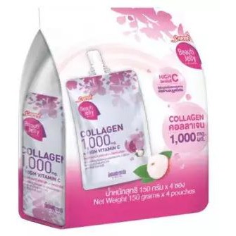 พร้อมส่ง! SAPPE เช็ปเป้ บิวติเจลลี่ คอลลาเจน 1000mg ขนาด 150กรัม ยกแพ็ค 4ชิ้น BEAUTIE JELLY COLLAGEN แซปเป้ เช้ปเป้ เซปเป้ โปรโมชั่น อาหารเสริม อาหารเสริมเพื่อความงาม ราคาถูก เก็บเงินปลายทางได้