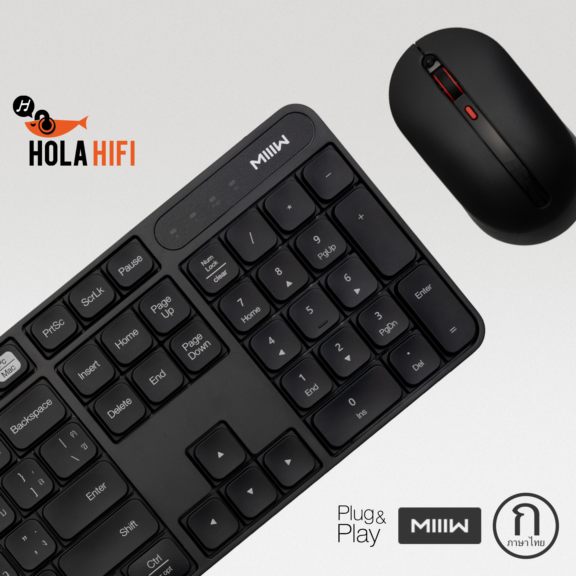 Xiaomi MIIIW PLUG AND PLAY Wireless Silent Combo Keyboard & Mouse Set 104 Keys - ภาษาไทย รับประกัน 1ปี