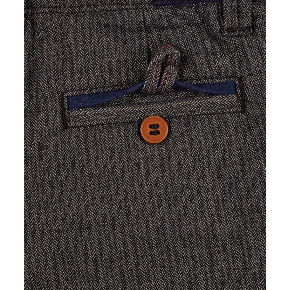 Mothercare กางเกงขายาวเด็กชาย grey herringbone chino trousers