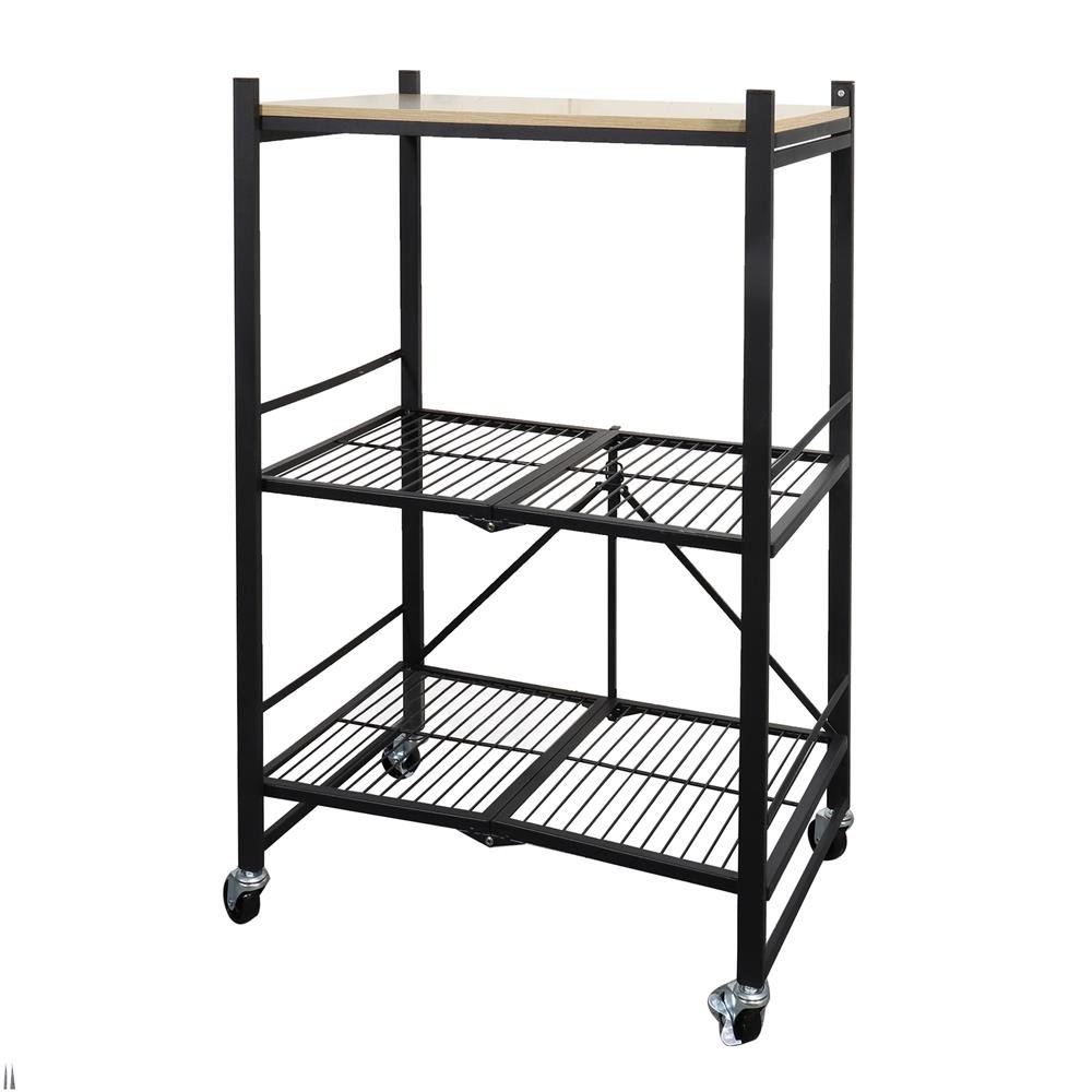 โปรโมชัน ชั้นวางของ 3 ชั้น พับได้ ALTER 93 ซม. สีดำ 3-TIER FOLDING SHELVING UNIT ALTER 93CM BLACK สินค้าโปรโมชั่น เฟอร์นิเจอร์อเนกประสงค์ ชั้นวางของ ราคาถูก ราคา 2,535 บาท*ส่งฟรี
