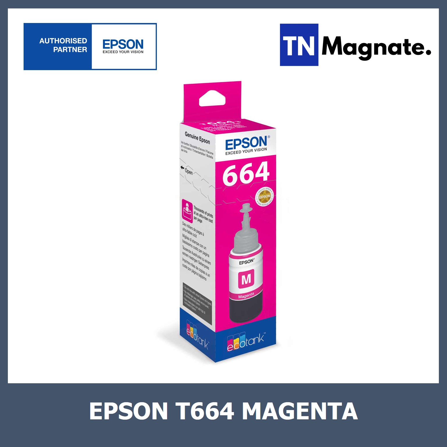 [หมึกพิมพ์] EPSON 664 Inkjet Cartridge T664 (เลือกสีได้)