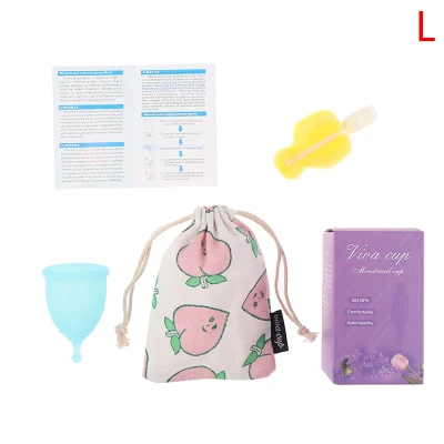 SHENG 1Set Soft Reusable Menstrual Discharge Silicone Menstrual Period Cup Valve Women (3)