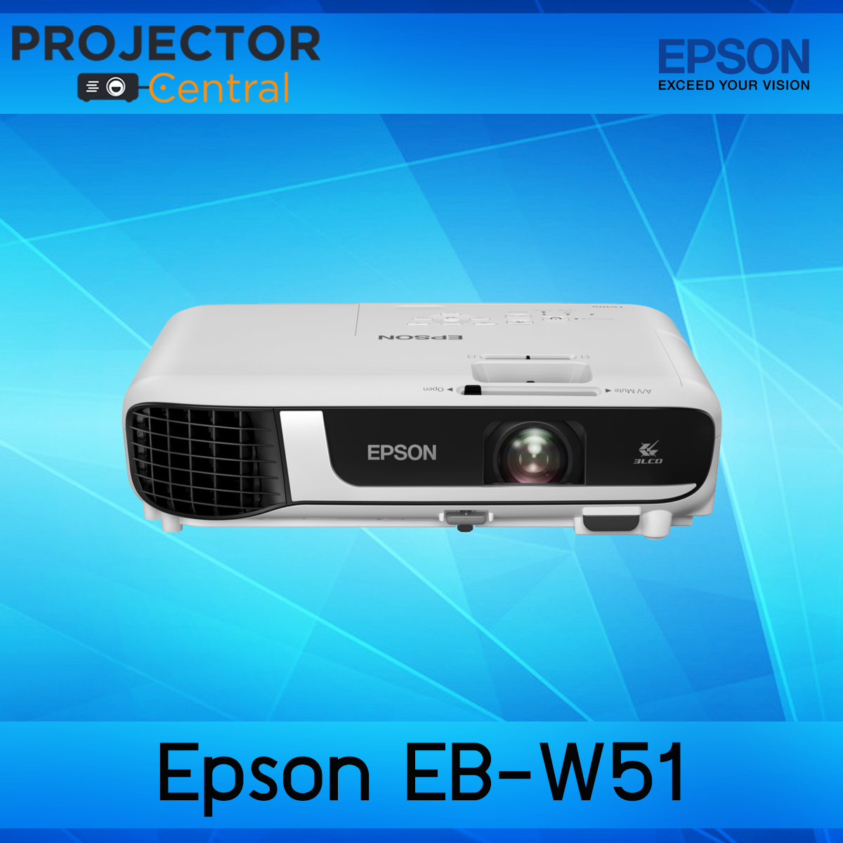 Epson EB-W51 LCD Projector 2020 Model ความสว่าง 4,000 Ansi Lumens ความละเอียด WXGA 3LCD รับประกันตัวเครื่อง 2 ปี หลอดภาพ 1 ปี หรือ 1,000 ชม. รุ่นใหม่ล่าสุด ทดแทน Epson EB-W41 ราคา 23,500 บาท*ส่งฟรี