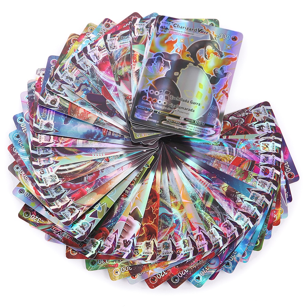 60-300Pcs French Pokemon Cards TAG TEAM GX V MAX VMAX Shining Card Game  Battle Carte