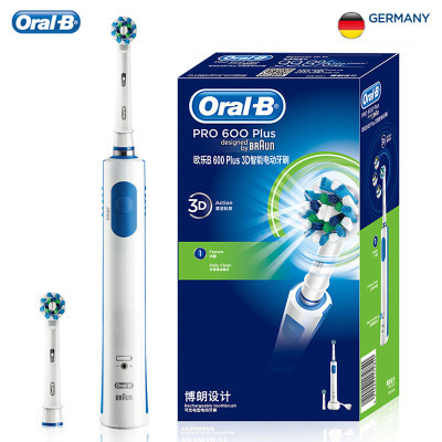 Oral B Pro600 แปรงสีฟันไฟฟ้า Electric Rechargeable Oral B Pro600 3D Action สะดวก สะอาดที่สุด ด้วยระบบ 3D