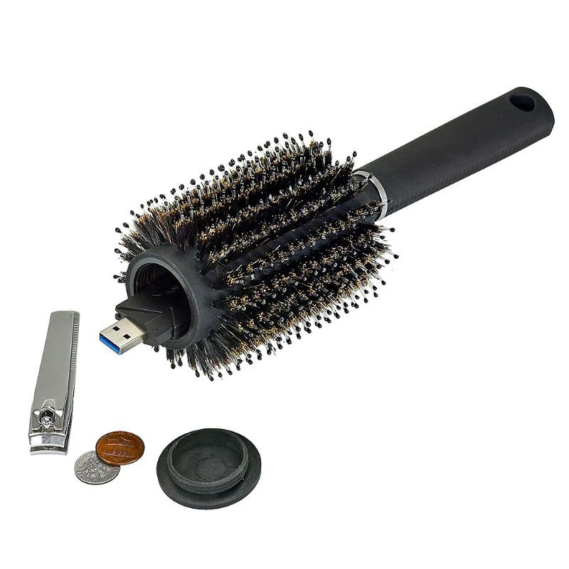 ESP Hair Brush Secret Stash Safe Diversion Secret Security Hidden Valuables Hollow Container Home Secret Compartment