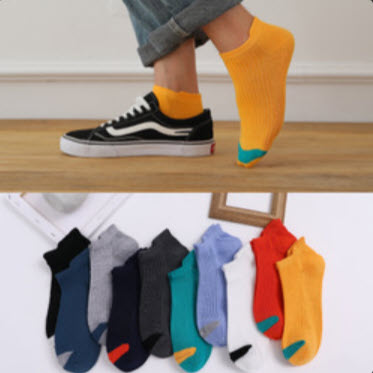(สั่งขั้นต่ำ3คู่)ถุงเท้า ถุงเท้าแฟชั่น ถุงเท้าข้อสั้น กดเลือกสีที่ตัวเลือกสินค้า