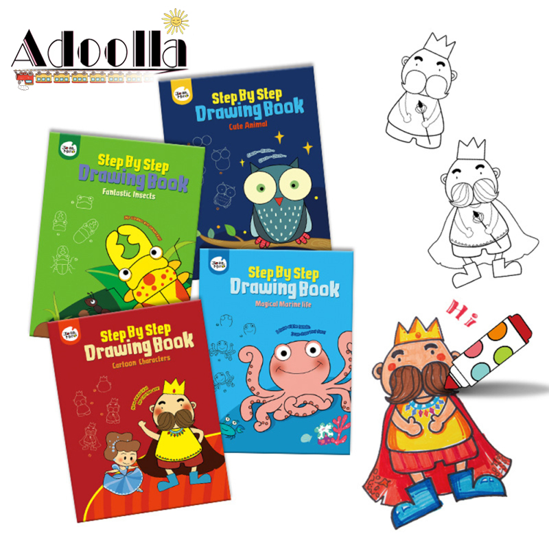 [Ready Stock] Paper-based Toddlers Coloring Book Early Educational Drawing Books Set For Kids