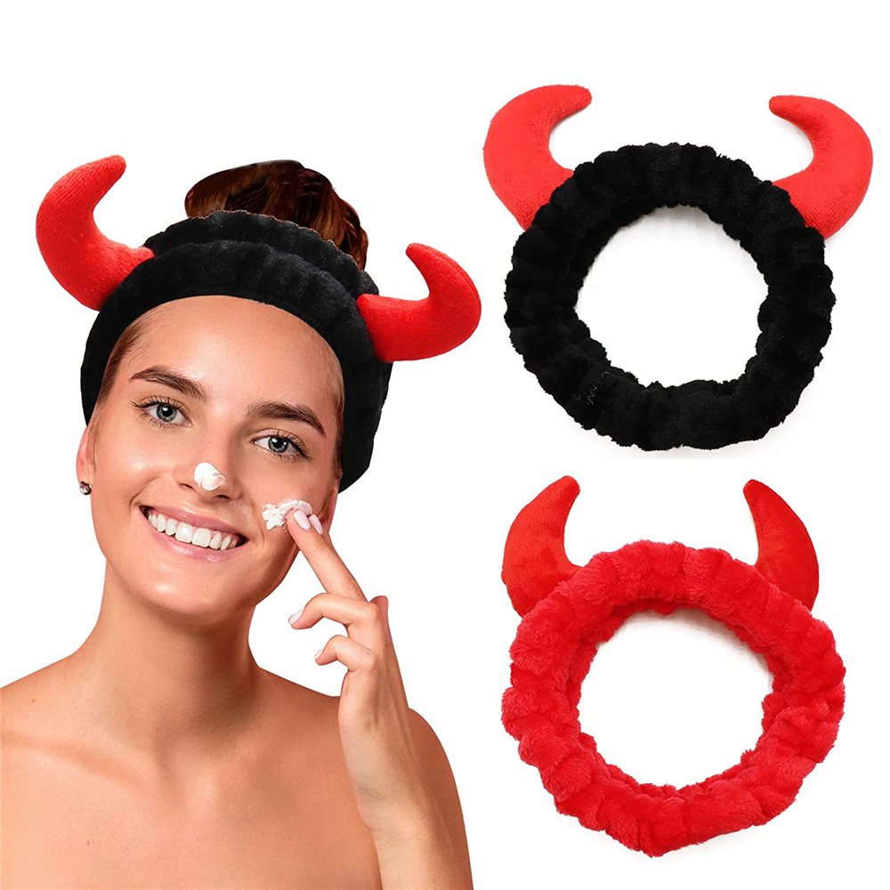 N33GVC3Q Women Girls Stretch Facial Spa Cosmetic Headband Coral Fleece Makeup Headband Skincare Hair Band