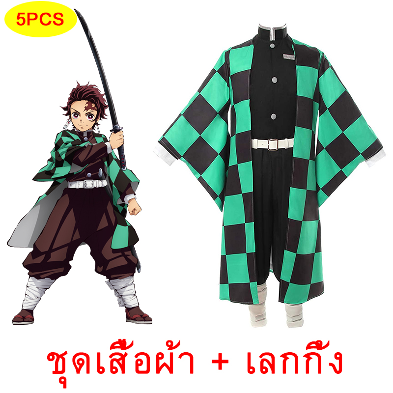 Demon Slayer Kimetsu No Yaiba Shinobu Tanjirou Nezuko Cosplay Set ชุดชิโนบุเด็ก กิโมโน อนิเมะ ชุด คอสเพลย์ เสื้อ พิฆาตอสูรผ้าคลุมดาบ คอสตูม การ์ตูน เสื้อ คลุม ชุดเ ดาบพิฆาตอสูร เสื้อผ้าแฟชั่นเสื้อคลุมดาบพิฆาต