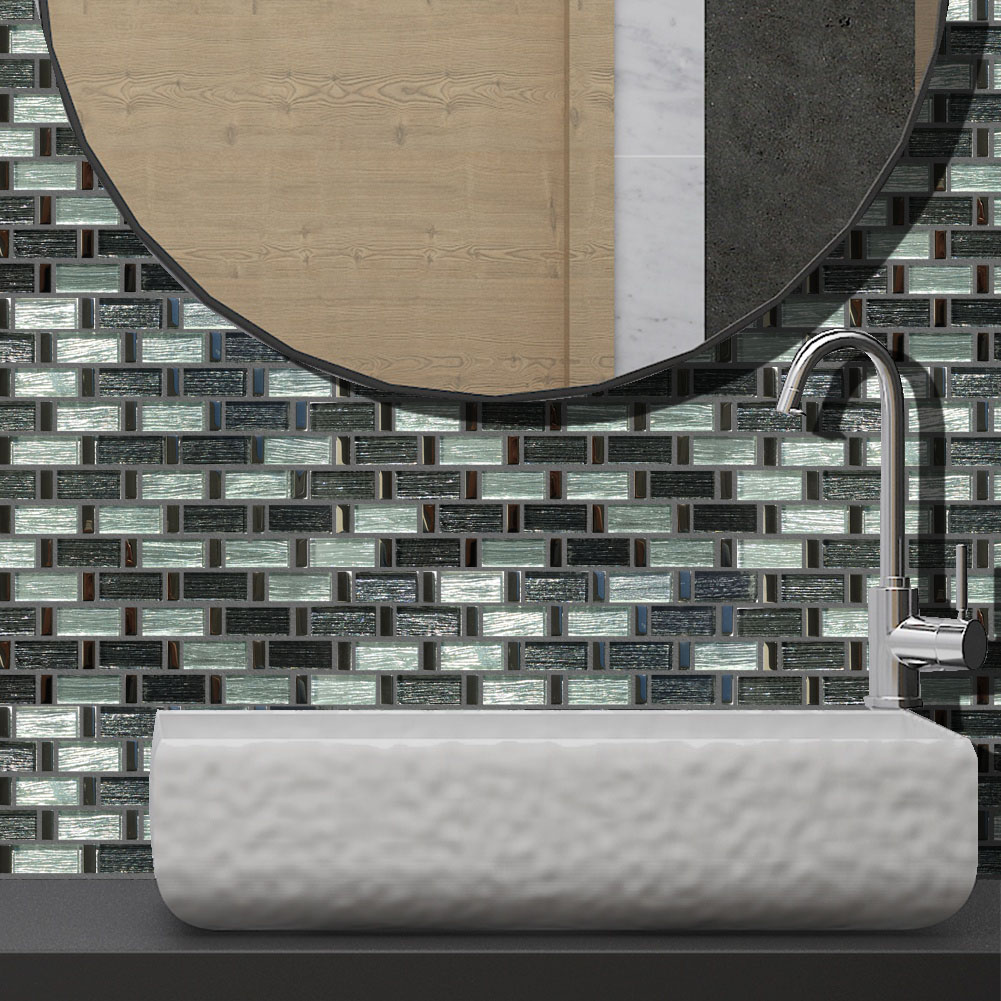 กระเบื้องโมเสค Porcela รุ่น Stylish Metallic Silver ขนาด 30x30 ซม. ราคา 3,990 บาท*ส่งฟรี