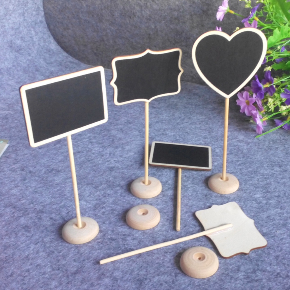 XSUIMI ครัว Mini งานแต่งงานสีดำงานเขียนในออฟฟิศ Board ดอกไม้กระดานไม้ขนาดเล็กการ์ดข้อความกระดานชอล์คป้ายกระดานดำ