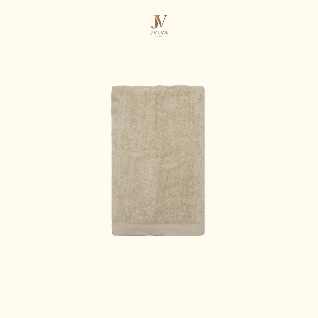 Jviva - ผ้าขนหนูใยไผ่100% (Natural Bamboo Towel) เช็ดผม (15x30 นิ้ว)