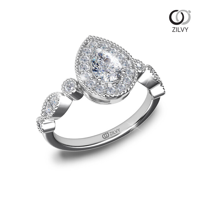 Zilvy - แหวนหญิงเพชรน้ำร้อย 0.81 กะรัต (GR1019) ราคา 113,000 บาท*ส่งฟรี