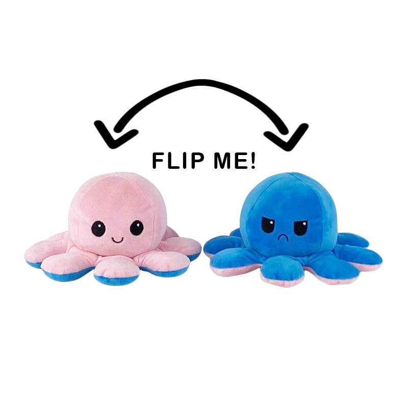 ⚡️พร้อมส่งจากไทย? ตุ๊กตาปลาหมึก พลิกเปลี่ยนสี กลับด้านได้ เปลี่ยนหน้า ตุ๊กตาปลาหมึกเปลี่ยนอารมณ์ ตุ๊กตาน่ารัก Reversible Flip octopus
