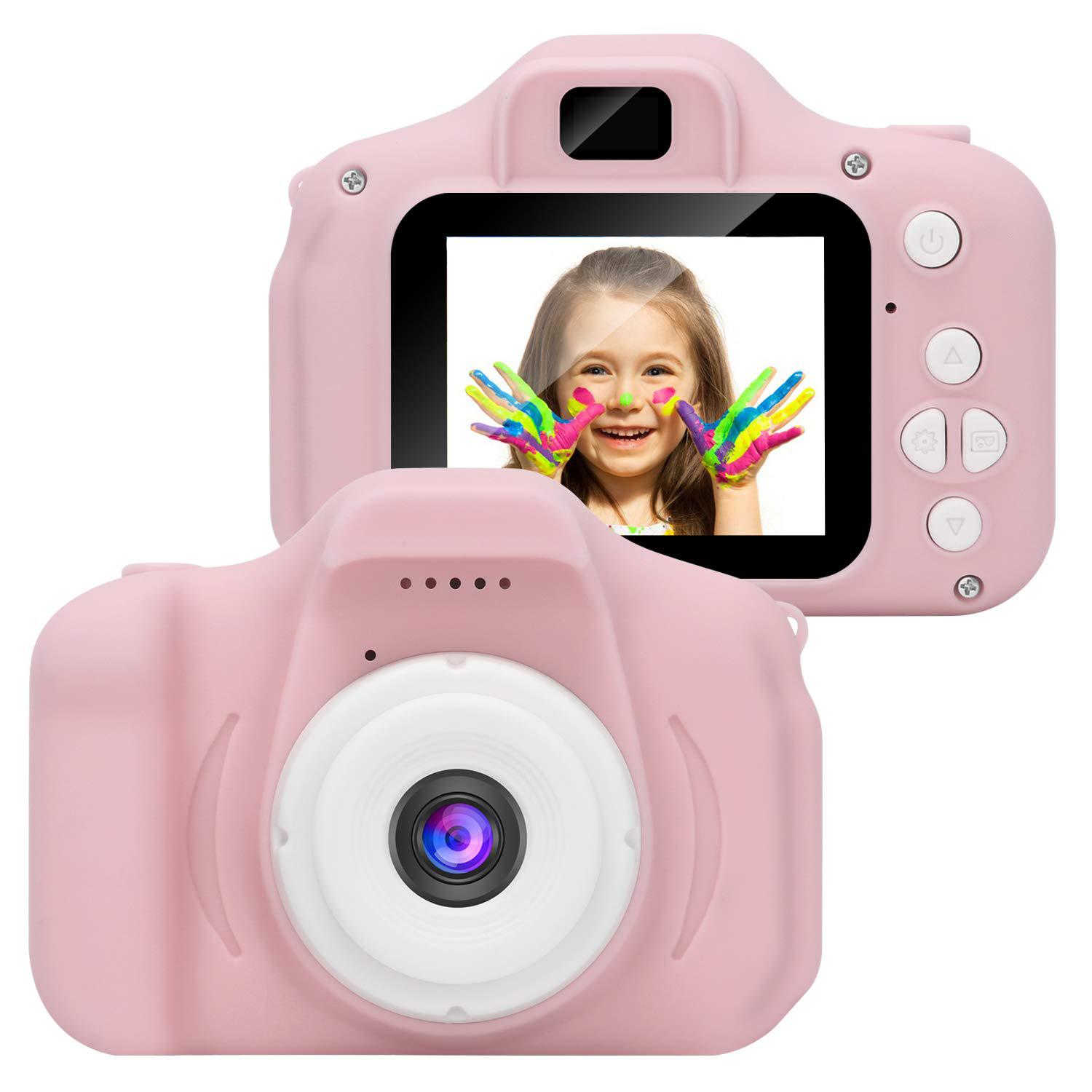 กล้องเด็ก กล้องถ่ายรูปเด็ก เด็กกล้องวิดีโอดิจิตอลมินิแบบชาร์จเด็กกล้องกันกระแทก 8MP HDของเล่นกล้องเด็กกล้องวีดีโอ