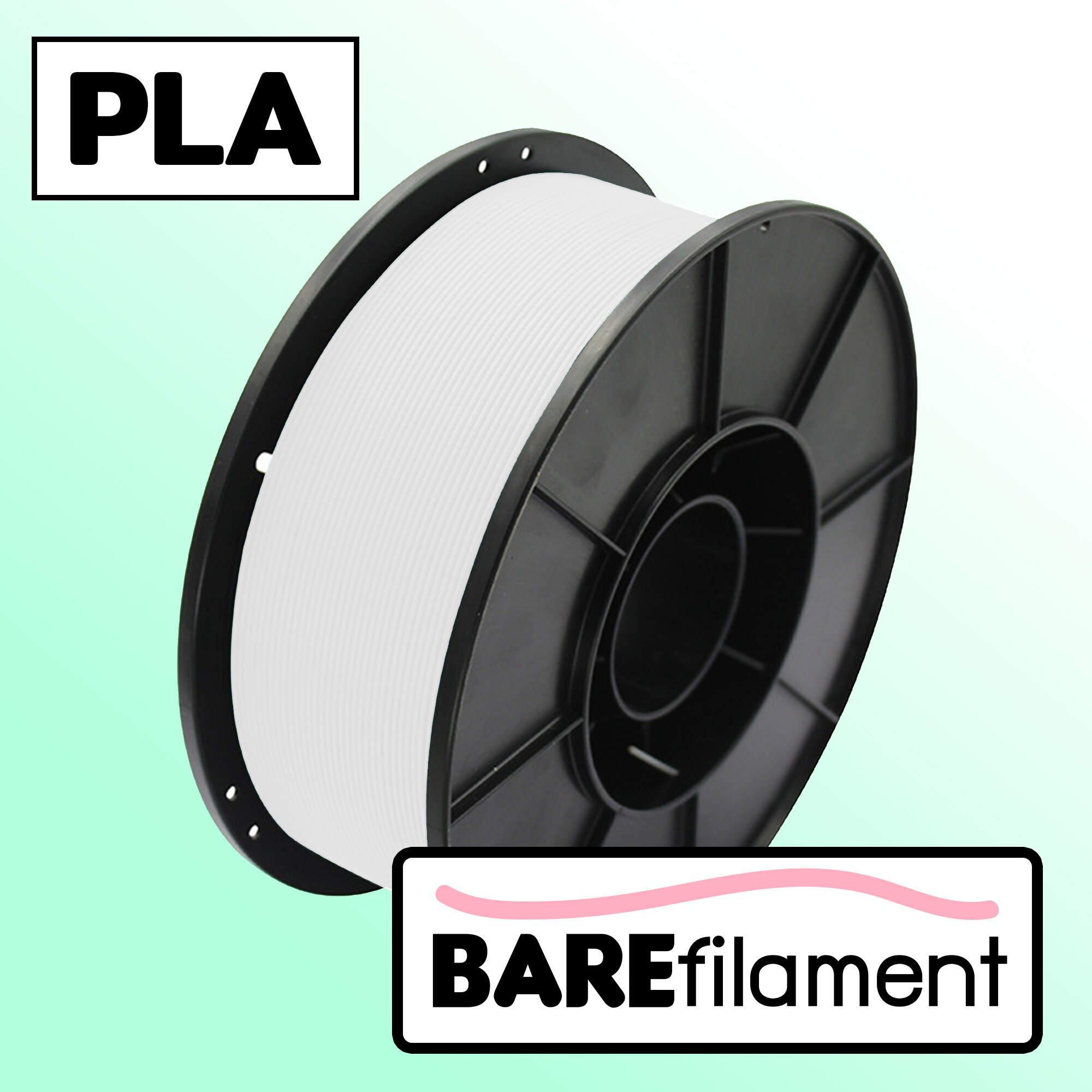 PLA เส้นพลาสติก ABS 3D BAREfilament PLA filament 1.75mm 1kg เส้นพลาสติกคุณภาพส่งออก พิมพ์ง่าย ไร้กลิ่น สำหรับ 3D Printer