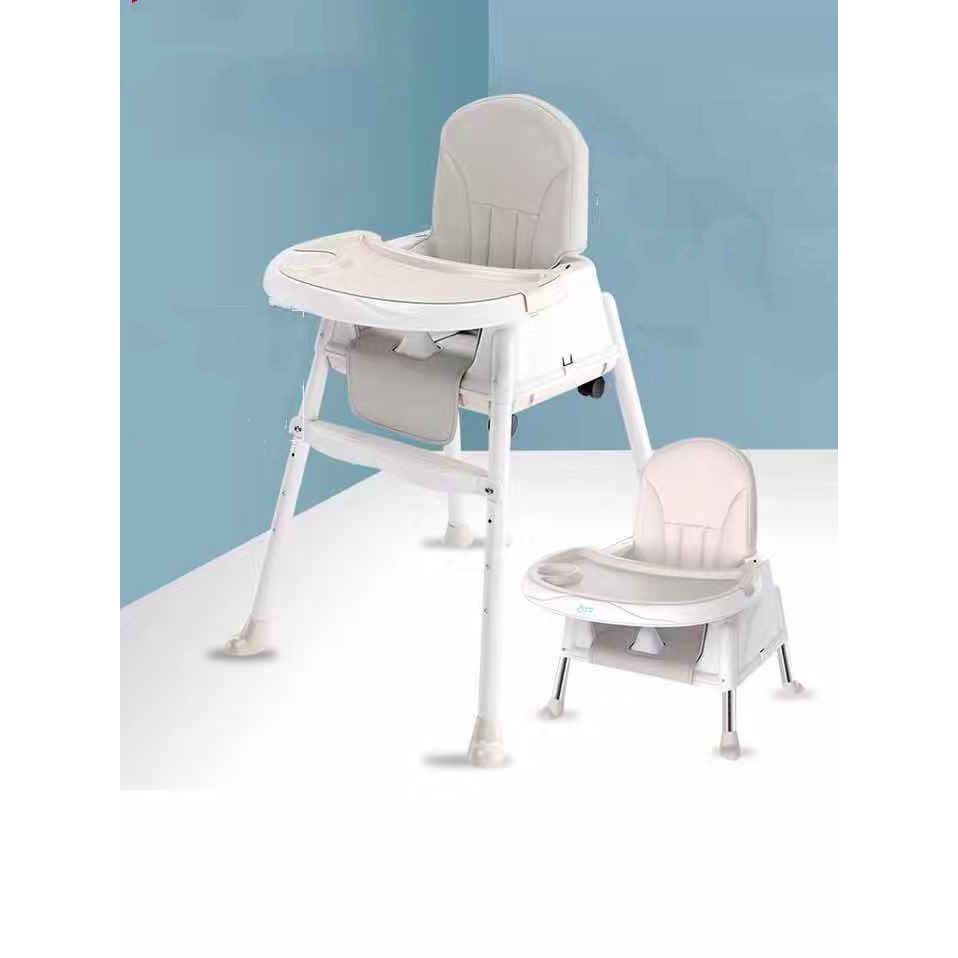 Hot ฟรีล้อ】เก้าอี้กินข้าวเด็ก เก้าอี้หัดนั่ง ของใช้เด็ก Babyeatingchair ปรับได้4แบบ ล้อหมุนได้360