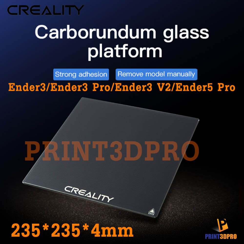3D Part Creality Carborundum Glass 235*235 mm กระจกเคลือบ ของแท้ For Ender3,Ender3 Pro ,CR-20