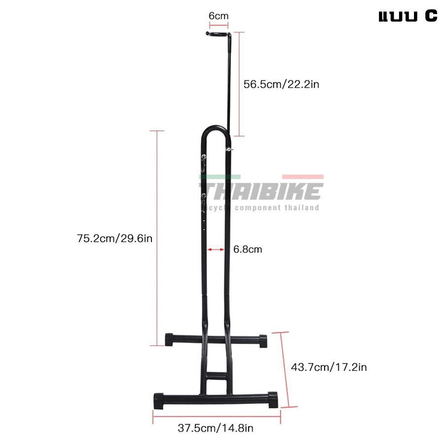 ขาตั้งตัว L ถอยจอด แบบมีเกี่ยวข้าง THAIBIKE ขาตั้งจักรยาน แบบ A B C