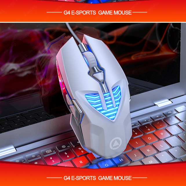 เมาส์สำนักงาน เมาส์RGB Gaming Mouse เมาส์เกมมิ่ง ออฟติคอล ตั้งมาโครคีย์ได้ ความแม่นยำสูงปรับ DPI 200- 4800 เหมาะกับเกม MMORPG (BNS)ไฟฟรี เกมคอมพิวเตอเมา
