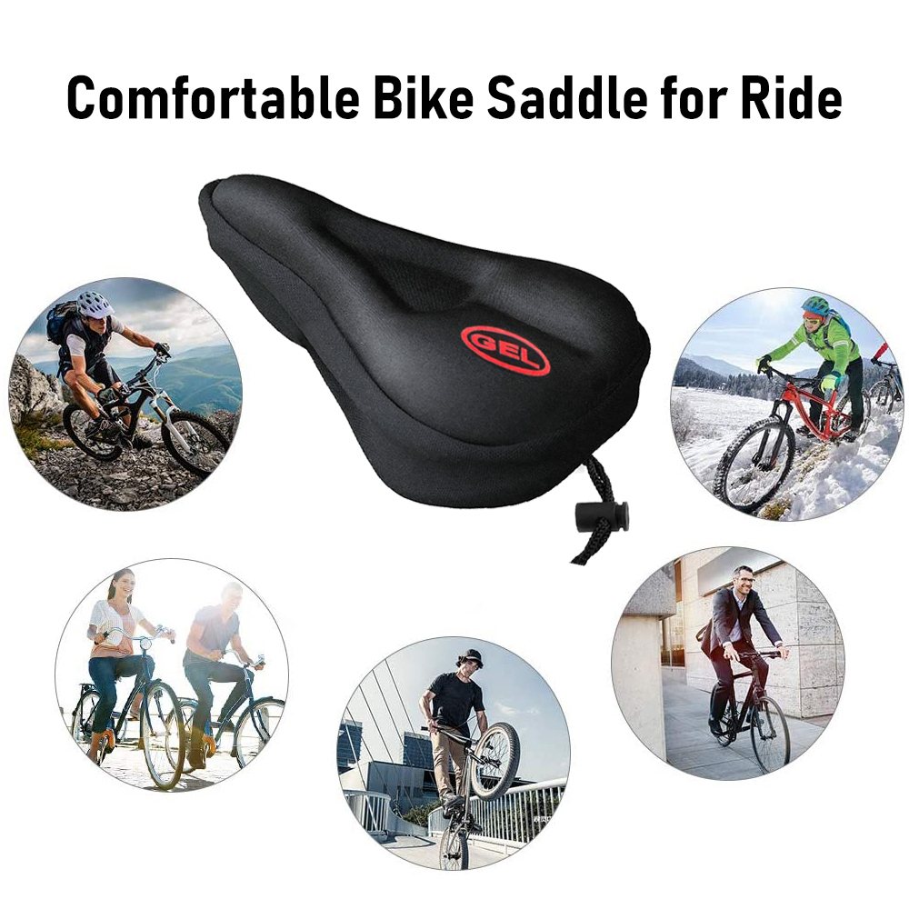 LIZADOPO 3D Extra Comfort Road Bike Saddles for Mountain Bike Seats Bike Cushion Pad Gel Bike Saddle Cover Bicycle Seat Gel Pad Cushion