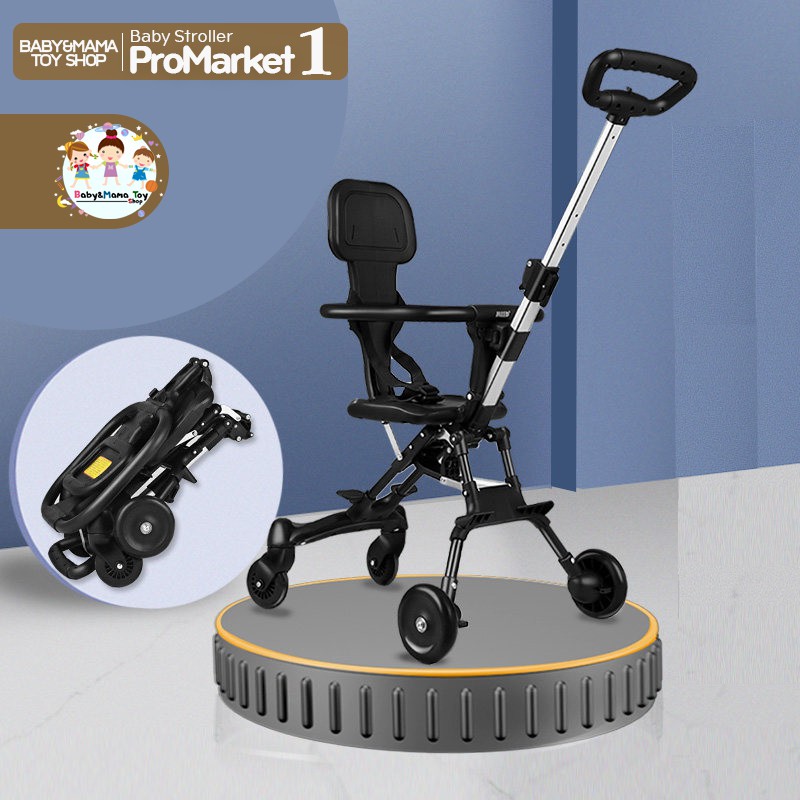 พร้อมส่งจากไทย✅ รถเข็นเด็ก รถเข็น รถเข็นเด็กพับได้ เข็นหน้าหลัง Baby Stroller ? ProMarket1