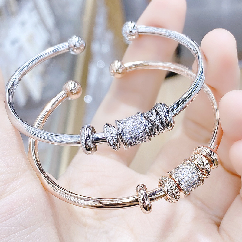 Vòng tay eo nhỏ cho bé gái vòng tay màu vàng hồng vòng tay nữ cá tính đơn giản thời trang trang sức trang sức