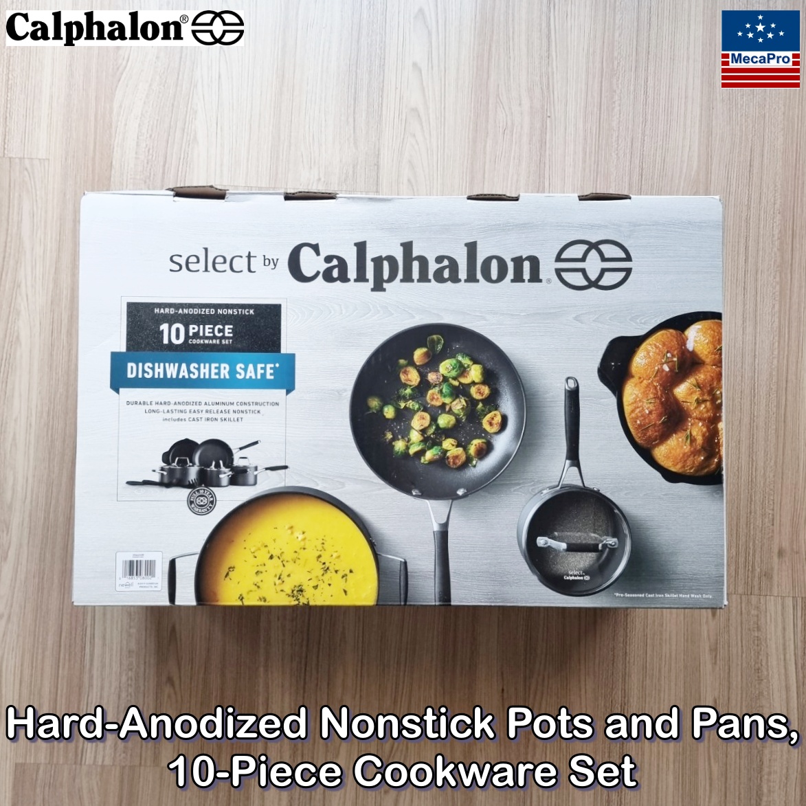 Select by Calphalon® Hard-Anodized Nonstick Pots and Pans, 10-Piece Cookware Set คาลฟาลอน ชุดเครื่องครัว 10 ชิ้น กระทะ & หม้อ ฮาร์ดอโนไดซ์ เคลือบนอนสติ๊ก ราคา 19,795 บาท*ส่งฟรี