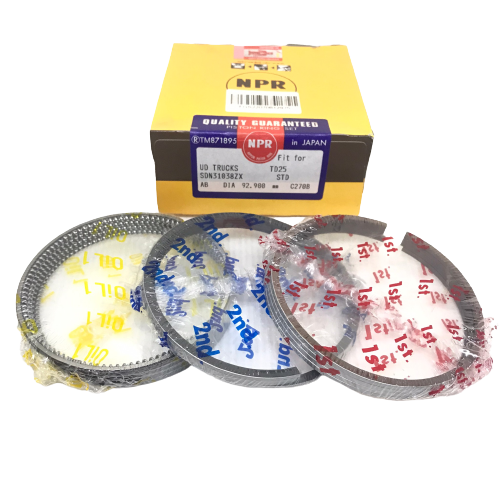 แหวนลูกสูบ Nissan TD25 BDI นิสสัน ทีดี25 บีดีไอ นิสสัน บิ๊กเอ็ม เบอร์ SDN31038 ยี่ห้อ NPR ราคา 1,679 บาท*ส่งฟรี