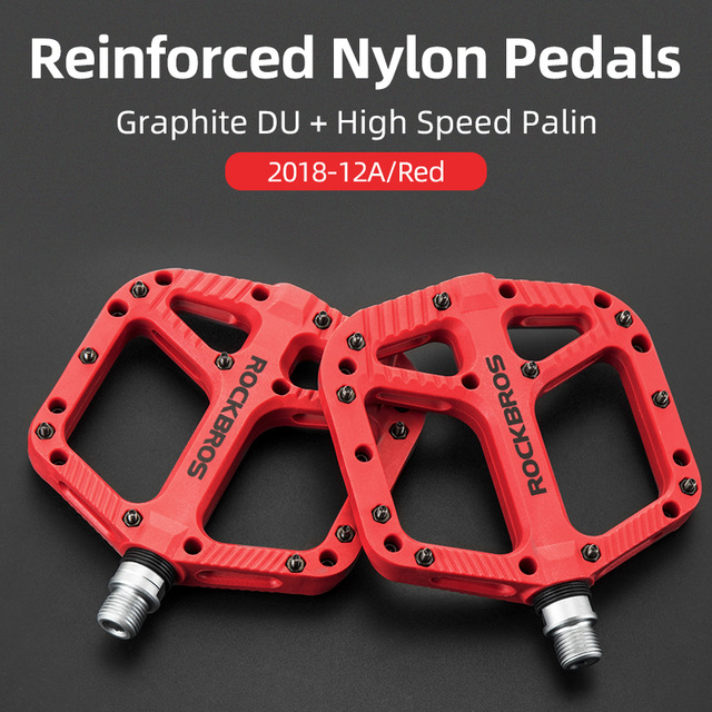 Ultralight Road BMX Mountain Bicycle Pedal Nylon Bearings Bike Flat Pedals Multi-Colors Cycling Accessories Bike Parts