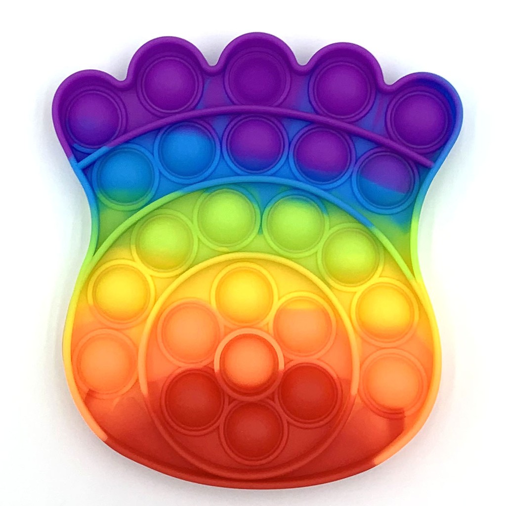 [พร้อมส่ง] ของเล่นเด็ก ของเล่นบีบอัด Pop it pop Bubble สีรุ้งสดใส ที่กดสุดฮิต ยางกด