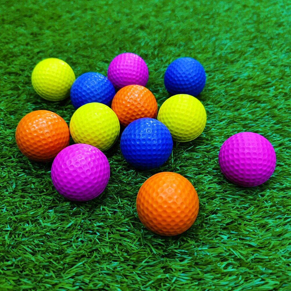 10pcs đàn hồi xốp màu PU bọt bóng chơi golf cho thực hành trong nhà