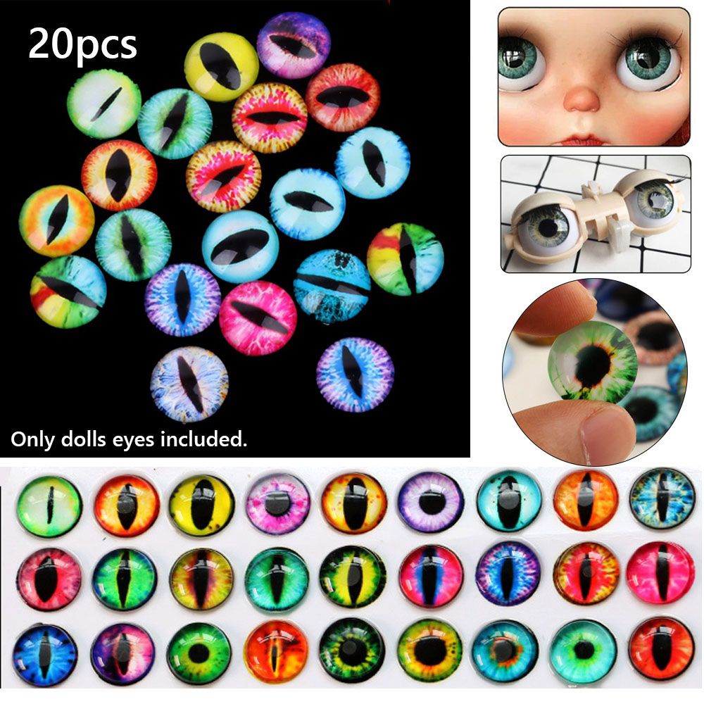 THEISM PERSECUTE64TH2 20pcs New Accessories Animal Funny DIY Crafts Time Gem Glass Dolls Eyes Eyeballs