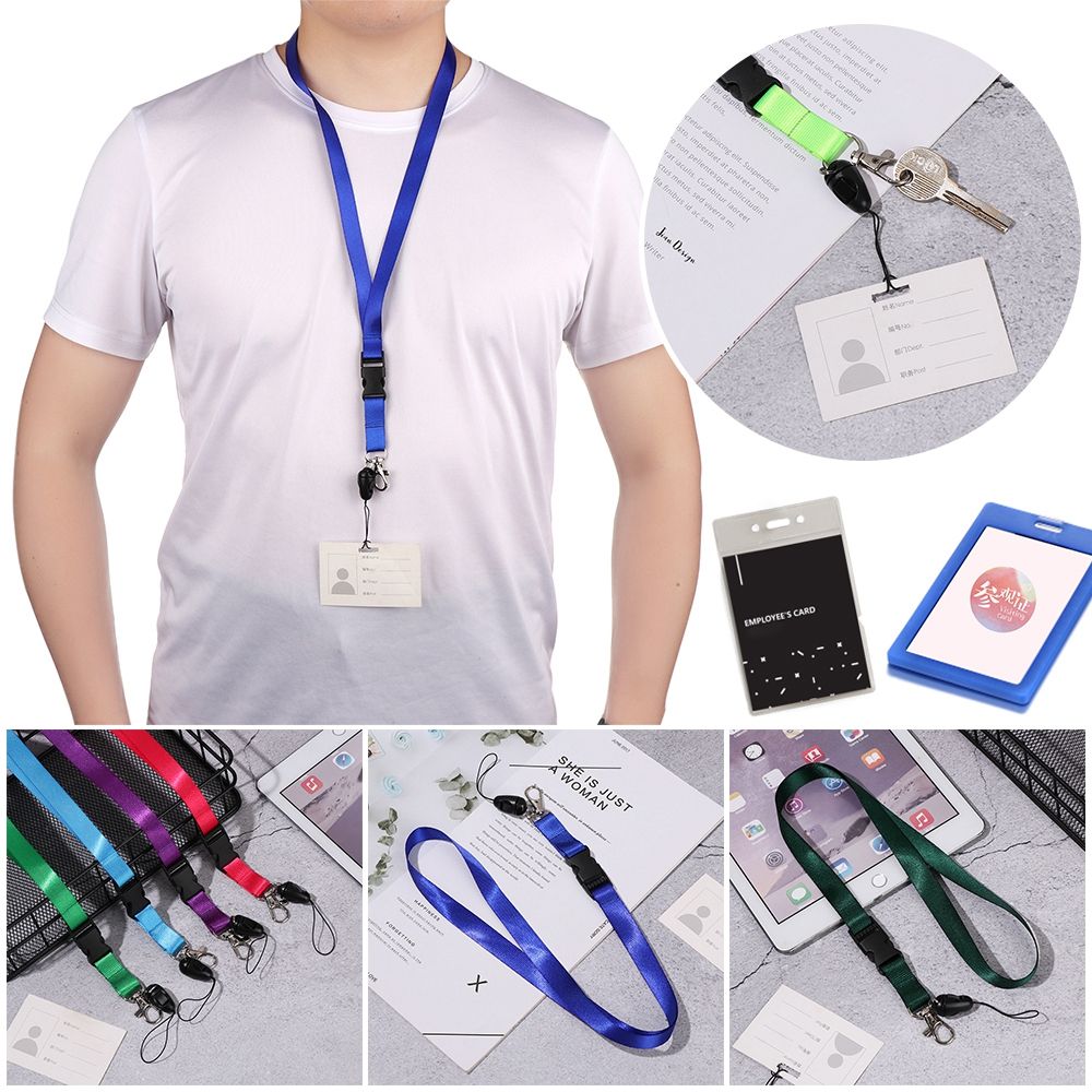 QIZI9595 Pure Color ID Card Rope Personality Fashion Mobile Phone Straps Mobile Phone Lanyard Keys Gym Holder Neck Strap