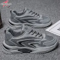 QiaoYiLuo Daddy shoes new breathable running shoes fashion sports shoes trend student shoes men