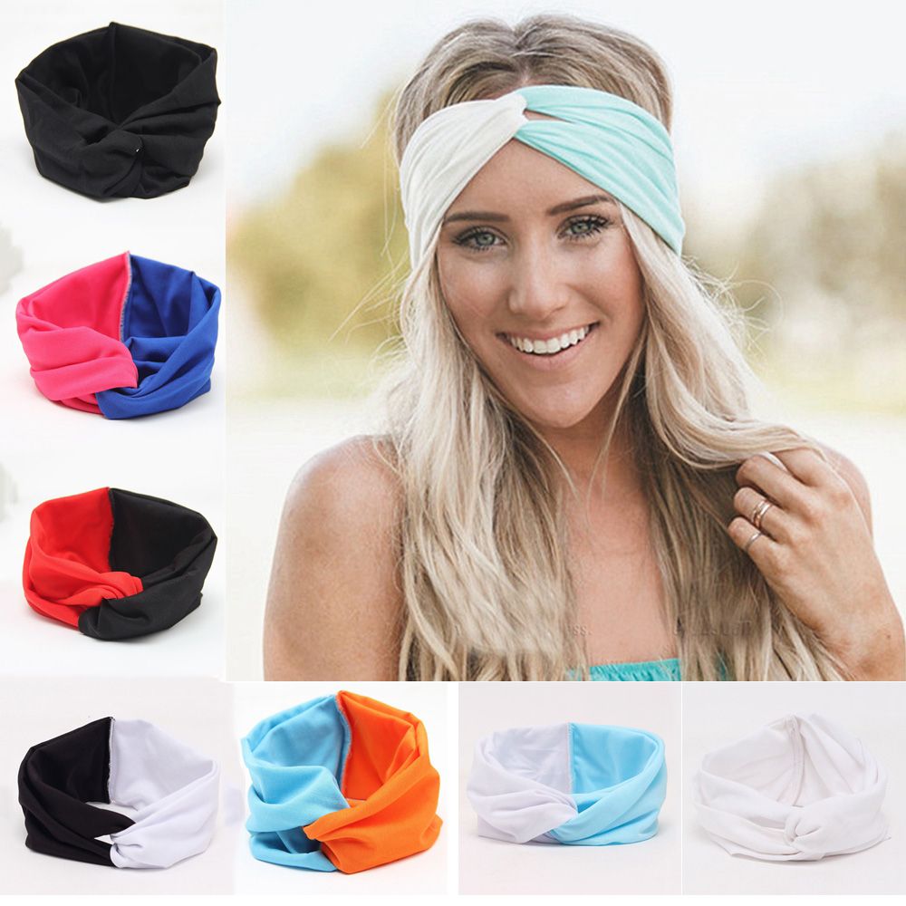 GVGSX9N New Bow Turban Hair Accessory Women Girls Headwear Stretch Hairbands Twist Headband Yoga Head Wrap