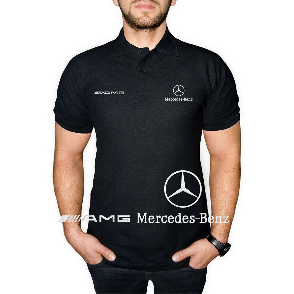 MenS Mercedess เบนซ์เอเอ็มจี Polo Cottoncar เสื้อยืดพิมพ์โลโก้ของขวัญผ้าฝ้าย100% บุรุษเสื้อ