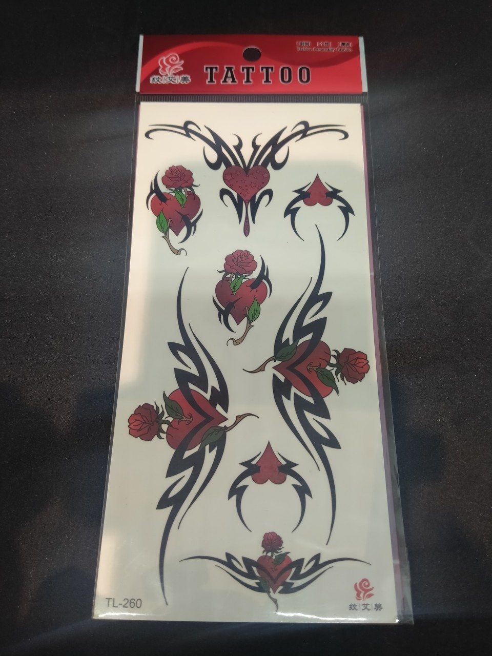 แทททู สติ๊กเกอร์ Tattoo sticker ขนาดแผ่น กว้าง 9.5 x ยาว 19 สินค้าพร้อมส่ง