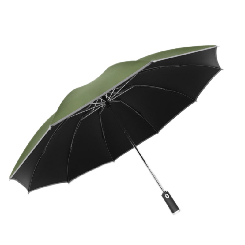Inverted Umbrella Rain Women Man Fully Automatic Folding Windproof LED Flashlight Reflective Sun Rainy Umbrellas